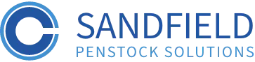 Official Sandfield Penstock Solutions in a dark colour scheme