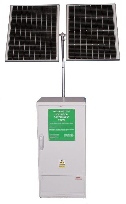Sandfield Penstock Solutions ToggleBlok® Monitoring Station - a fully self-contained, solar-powered water quality management system designed to help construction sites stay compliant with discharge permits and avoid potential harm to the environment. Built for rapid deployment during enabling works and early-stage construction, it ensures silty and contaminated runoff is detected and contained before leaving site boundaries.